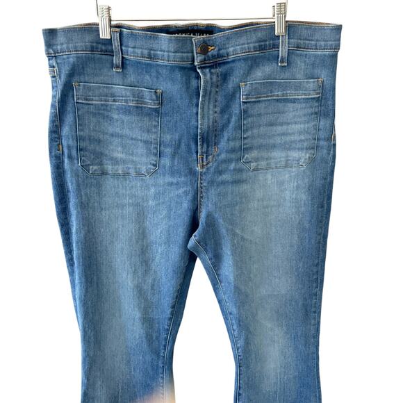 Veronica Beard Sheridan Exaggerated Flare High Rise Jeans Keystone Blue Size 20 - Picture 3 of 13